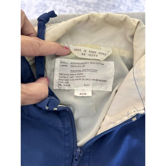 Vintage Sears Parka Nylon Rain Coat Cold Weather Jacket Men’s Sz XL Blue - Picture 5 of 8